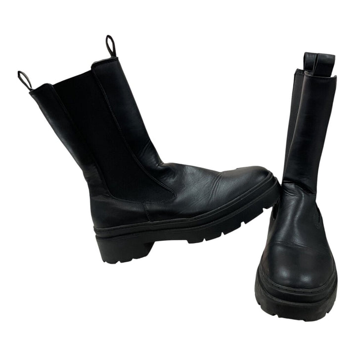 Black Combat (9) Mid Shaft Bootie