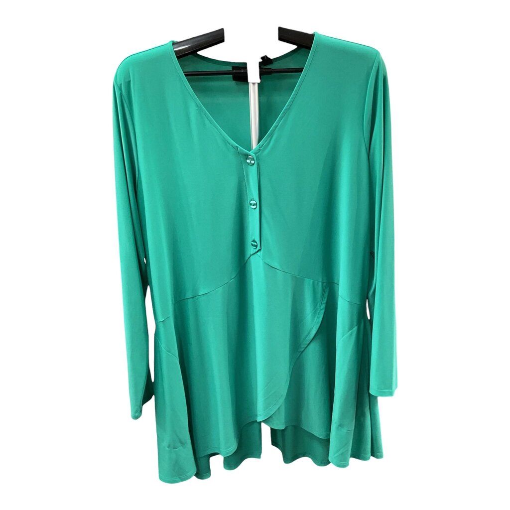 Attitudes by Renee (XLP) Green Blouse