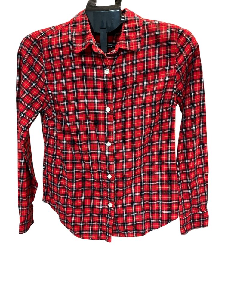 Old Navy (Small) Red Plaid LS Button Down
