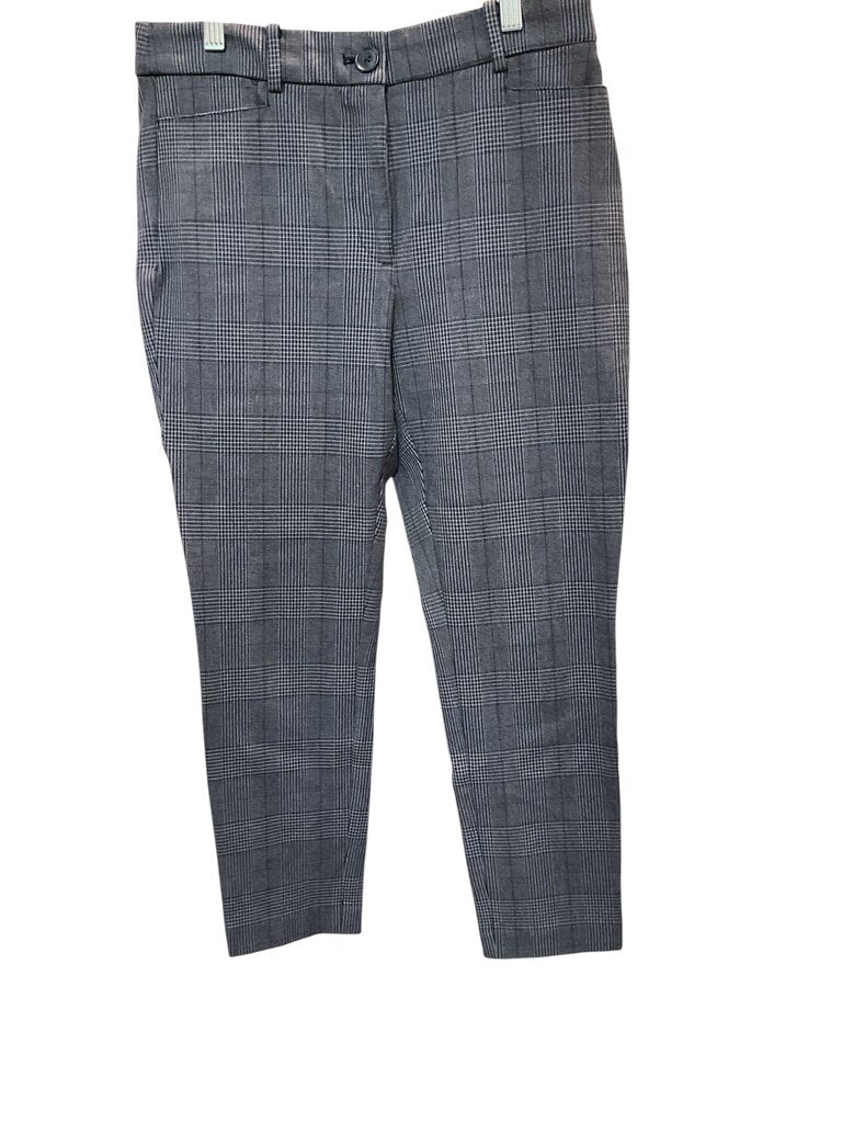 Loft Petites (6p) Ankle Skinny Grey Plaid