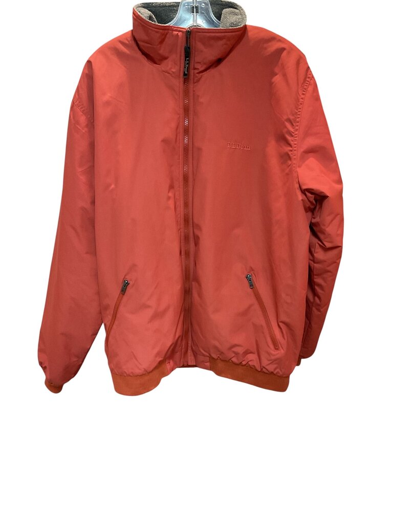 LL Bean (Large Tall) Orange Zippered Men's Coat