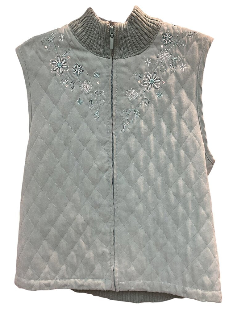 Alfred Dunner (8p) Green Floral Vest
