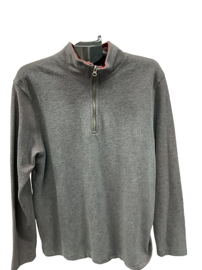 Tailor Vintage (XL) Grey Quarter Zip w/Burgundy Undertones