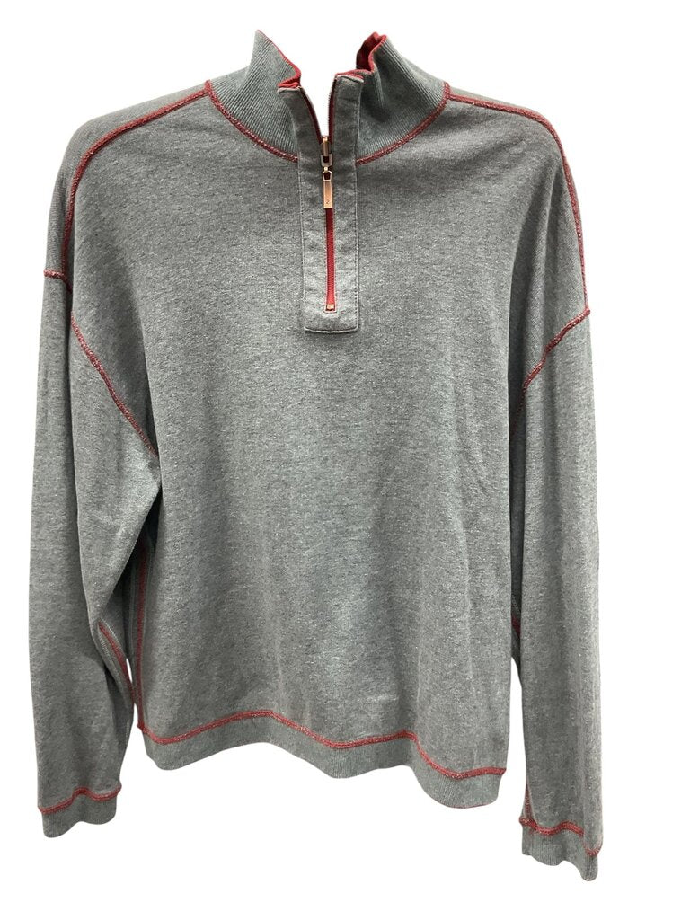 Grey Quarter Zip (XL) w/Orange Undertone