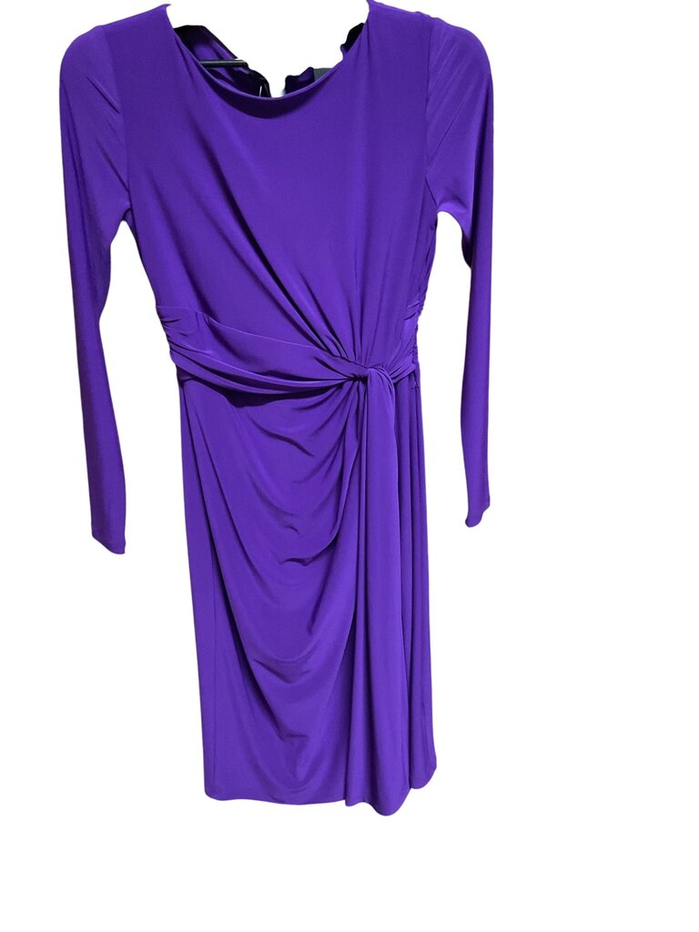 Chaps (Med) NEW Purple LS Wrap Dress