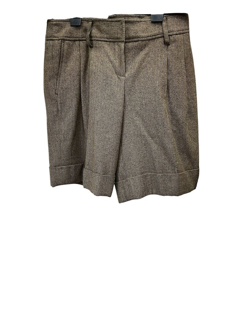 Loft (4) Brown Tweed Fall Shorts NEW