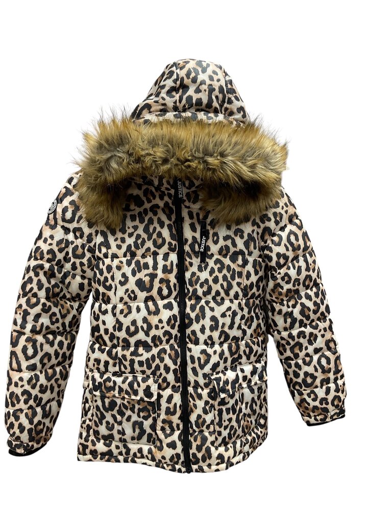 Justice (14/16) Tan Spotted Girls Coat