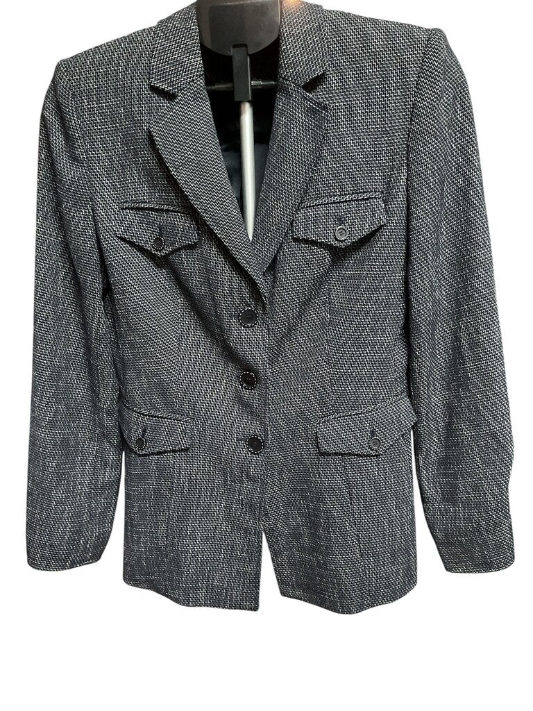 Georgiou Studio (6) Black and Grey Blazer