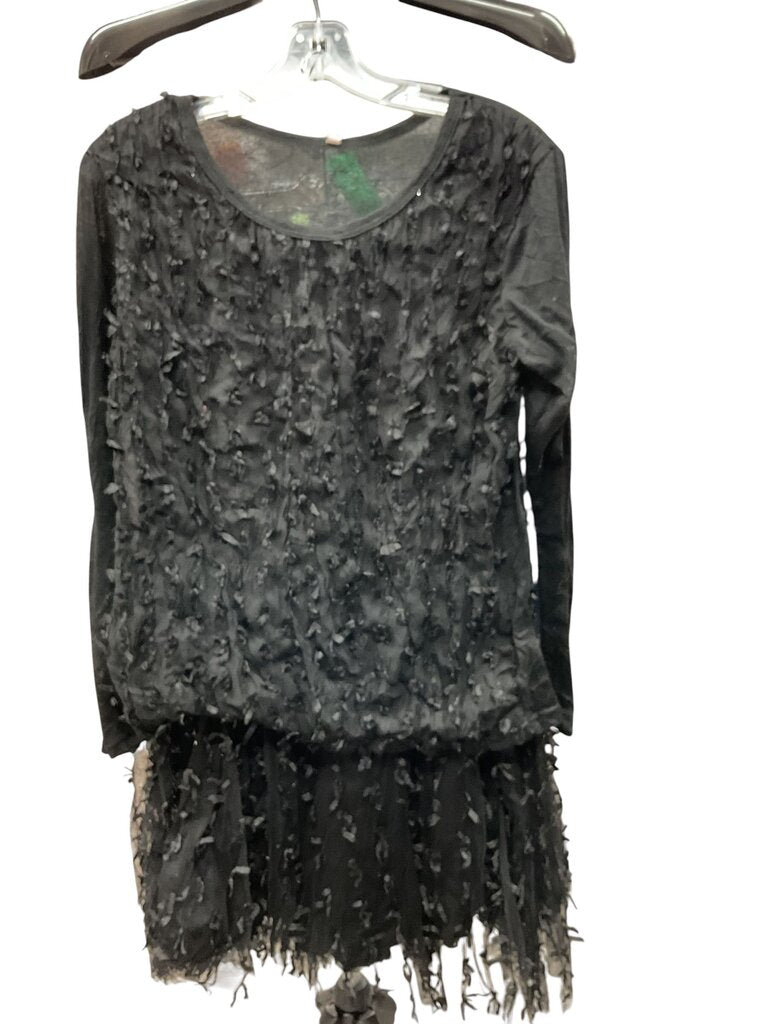 Lisa and Me (Large) Two-Piece Black Feather Skirt Set