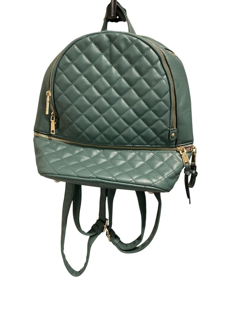 Teal Leather Mini Bookbag