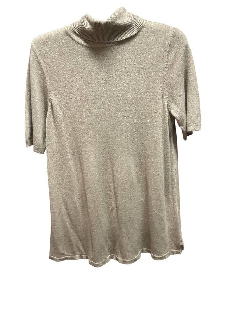 Apt 9 (XL) Tan SS Sweater w/Lace Bottom