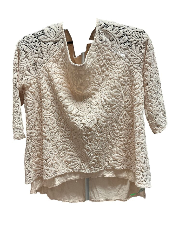 NY and CO (Large) Cream Lace Blouse