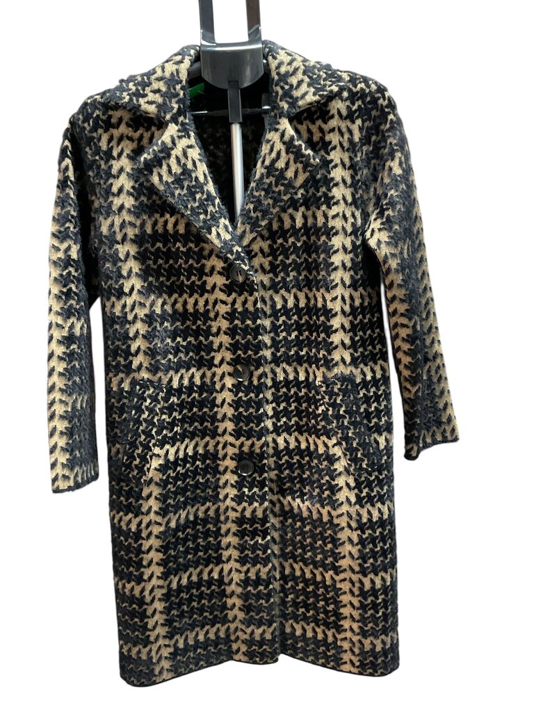 Tahari (Small) Black and Tan Cardigan Long Sweater