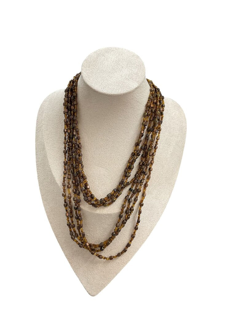 Topaz 4 Piece Long Beaded Necklace