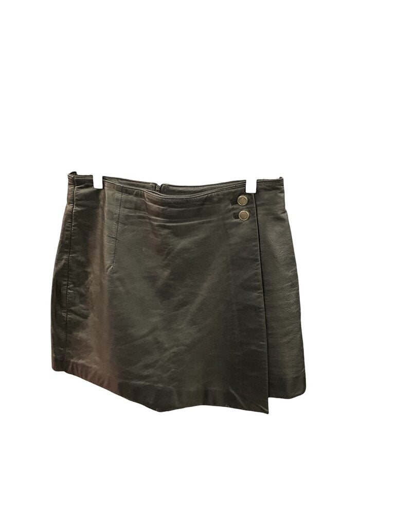 Wilsons Leather (10) Black Mini VINTAGE Skirt