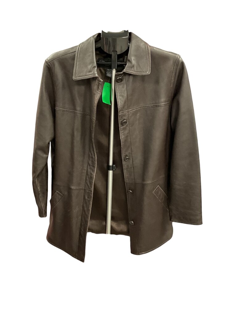 Centrigrade Leather (Med) Brown Long Leather Coat