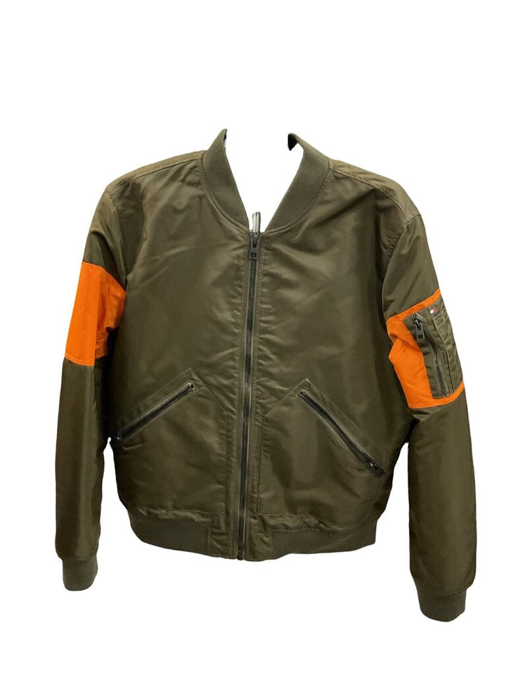 Tommy Hilfiger (Large) Green and Orange Bomber Jacket