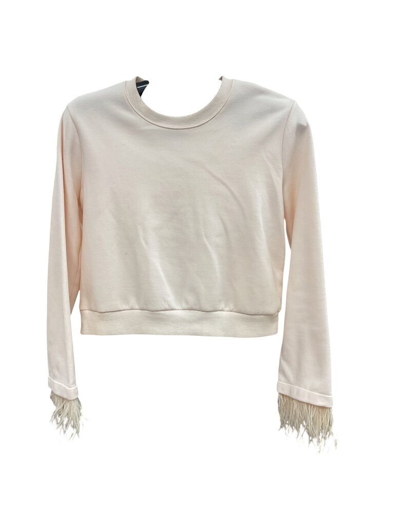 Future Collective (Med) Blush Crew Neck Sweatshirt wFrill Sleeves