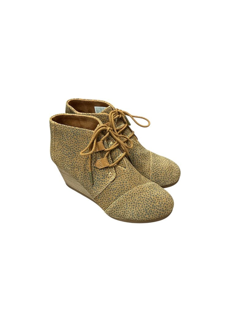 Toms (8) Printed and Spotted Wedge Bootie