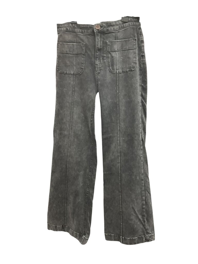 Lauren Conrad (10R) Black Pleated Denim Trousers