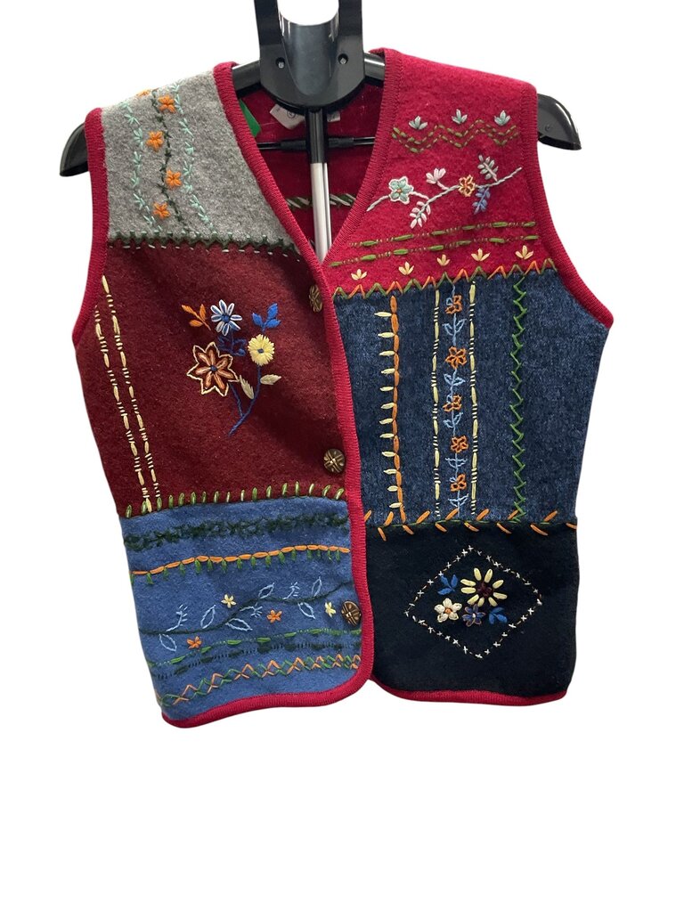 Coldwater Creek (Med) Red Wool Vest