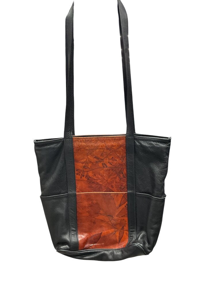 Black and Brown Leather Shoulder Bag