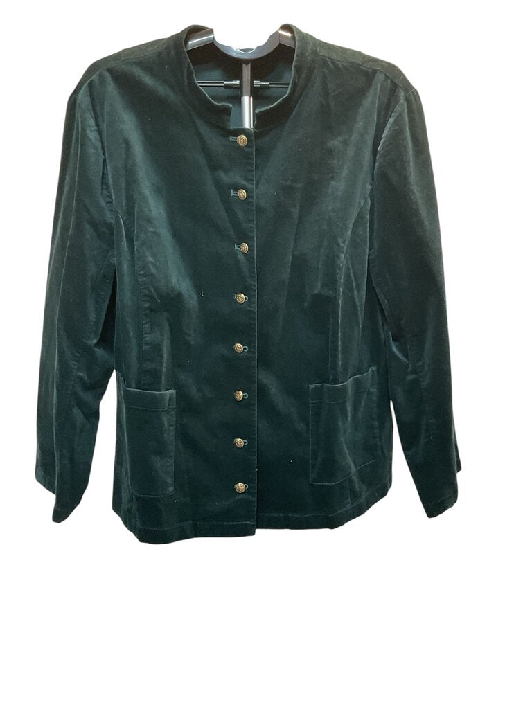 J Jill (3x) Green Blazer w/Gold Buttons