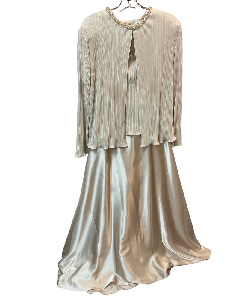 Cachet (16) Two Piece Gold Satin Dress and Jacket