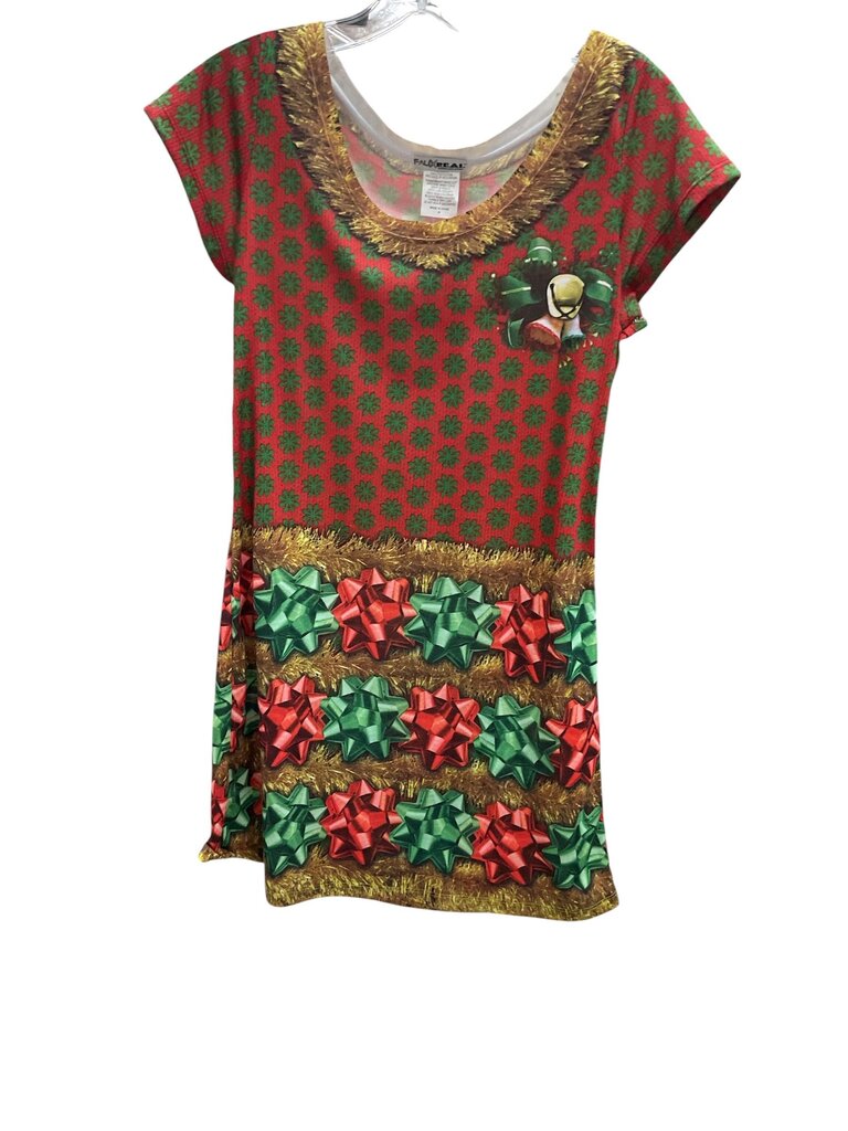 Faux Real (Med) Red and White SS Dress