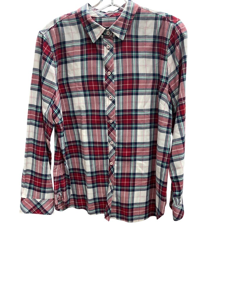 Talbots (Large P) Red Plaid Button Down LS