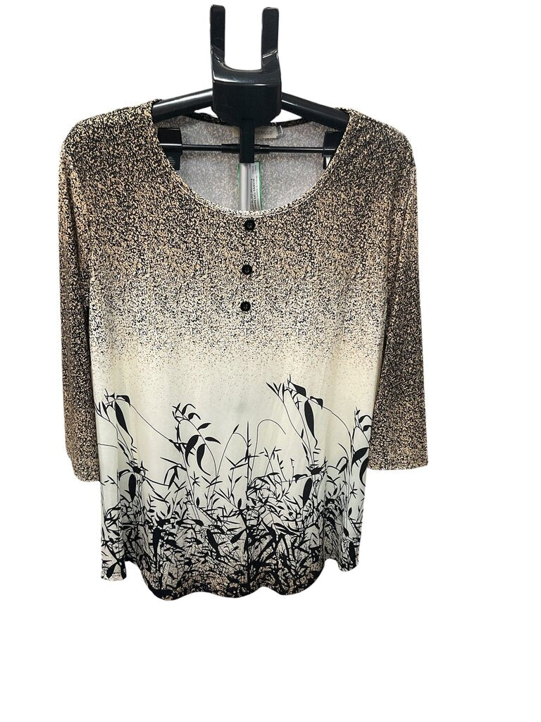 Baishenggt (2xl) Tan and Black Long Tee