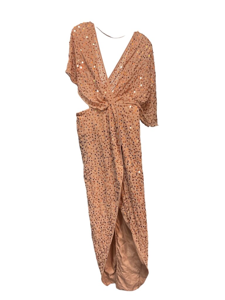 ASOS (4) Blush Sequin Semi Formal Long Dress