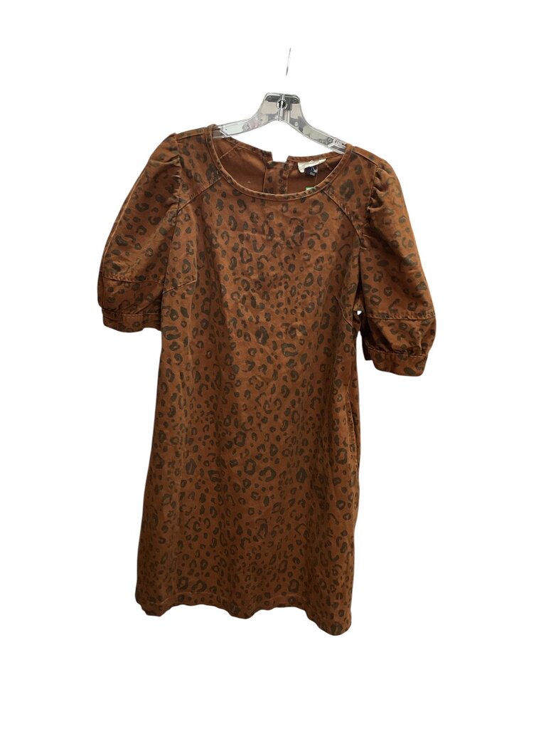 Universal Thread (6) Brown Spotted LS Denim Dress