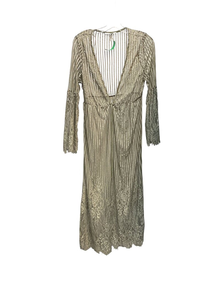 Haute Monde (Small) Olive Lace Sheer Kimono