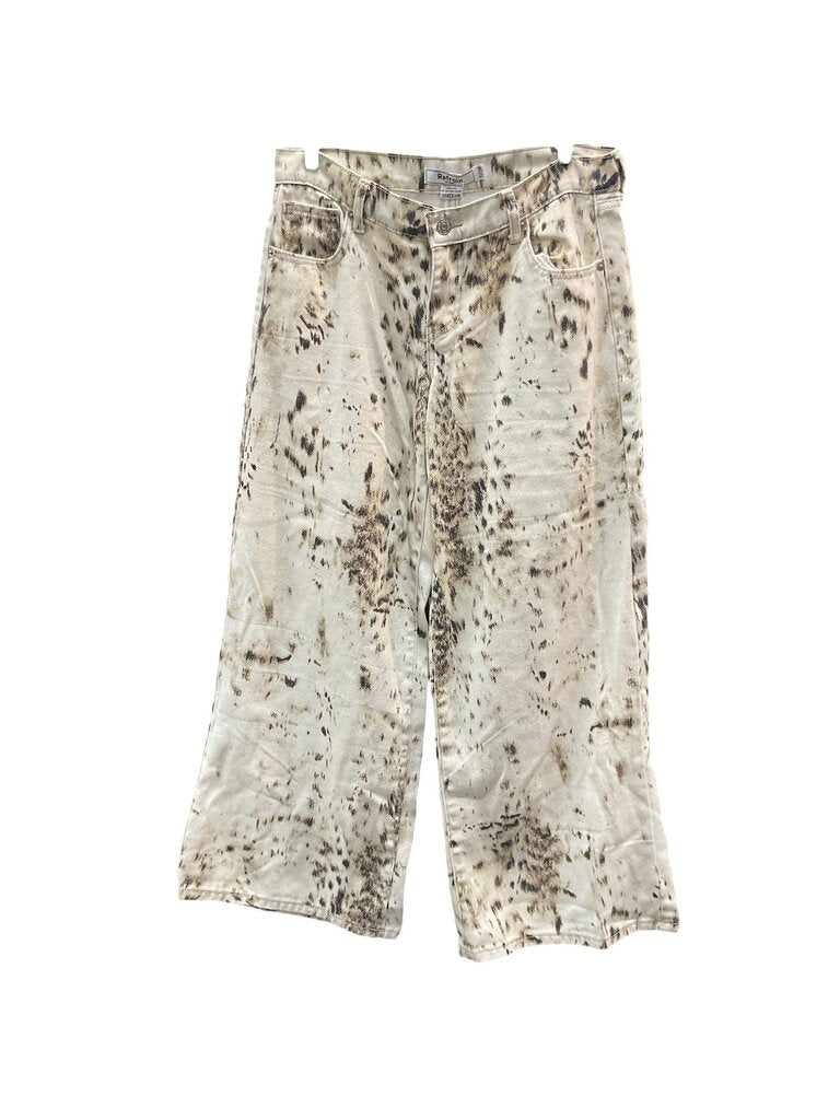 Refrain (7/28) Tan Spotted Wide Leg Denim