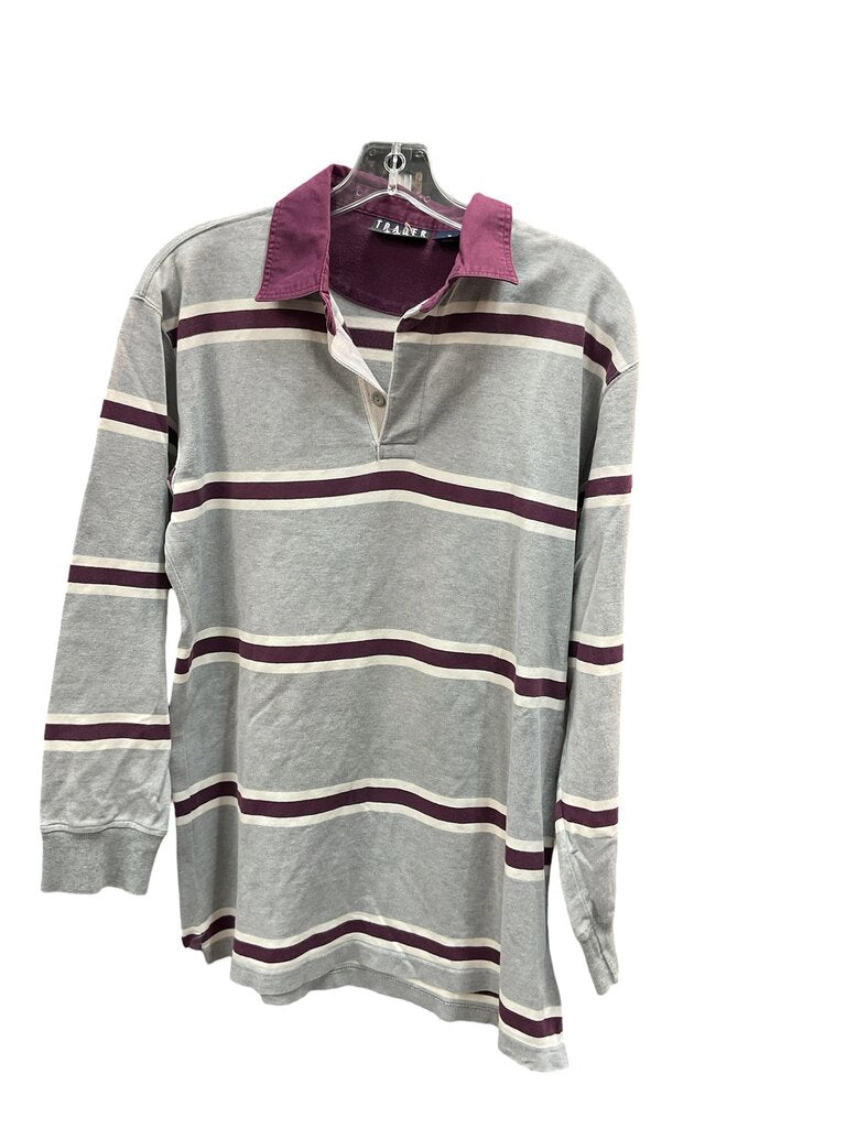 Trader Bay (Med) Grey/Plum LS Men's Shirt